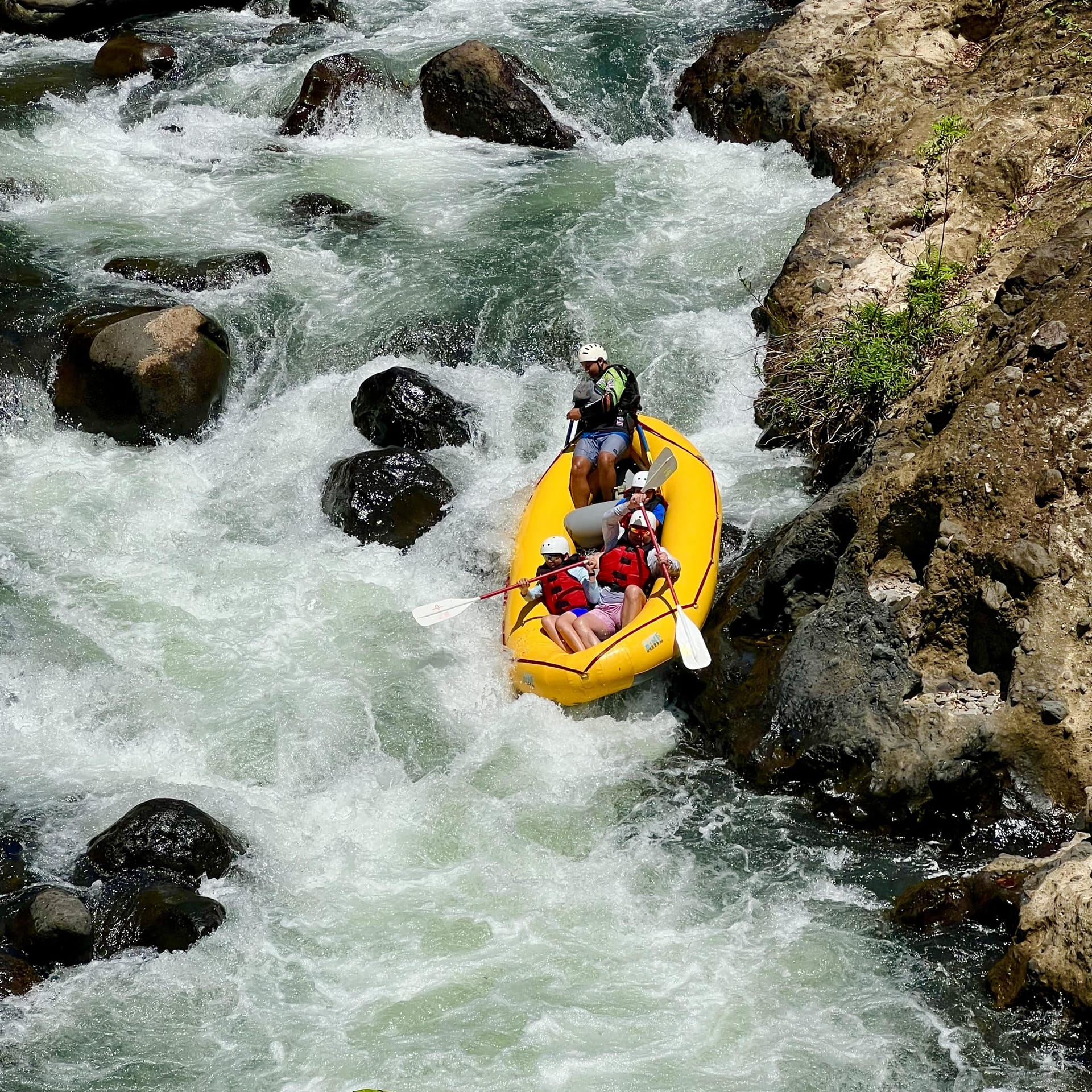Canyon scenery along Río Tenorio rafting route
